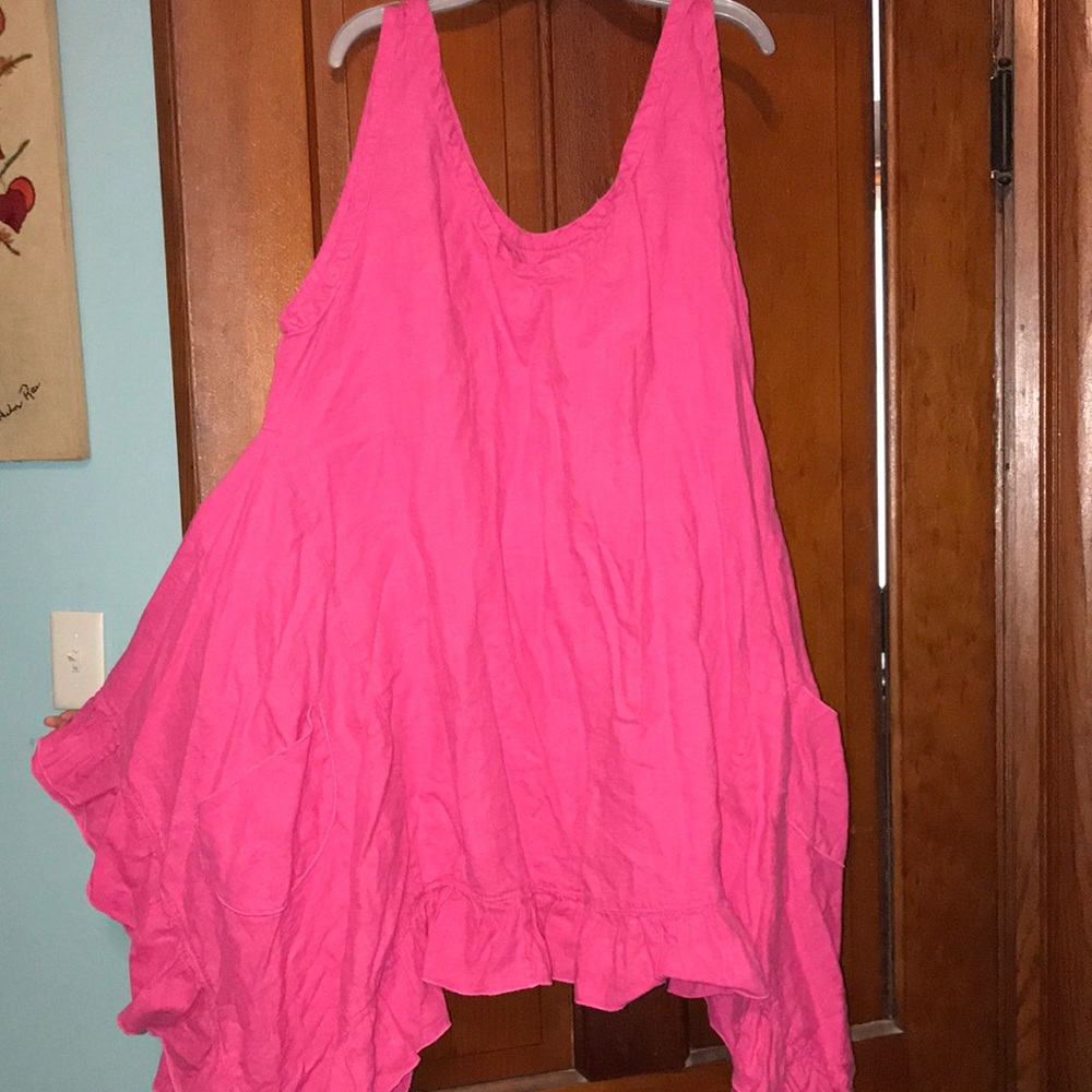 Hearts Desire by Mary Grace Flutter Tank in Hot Pink